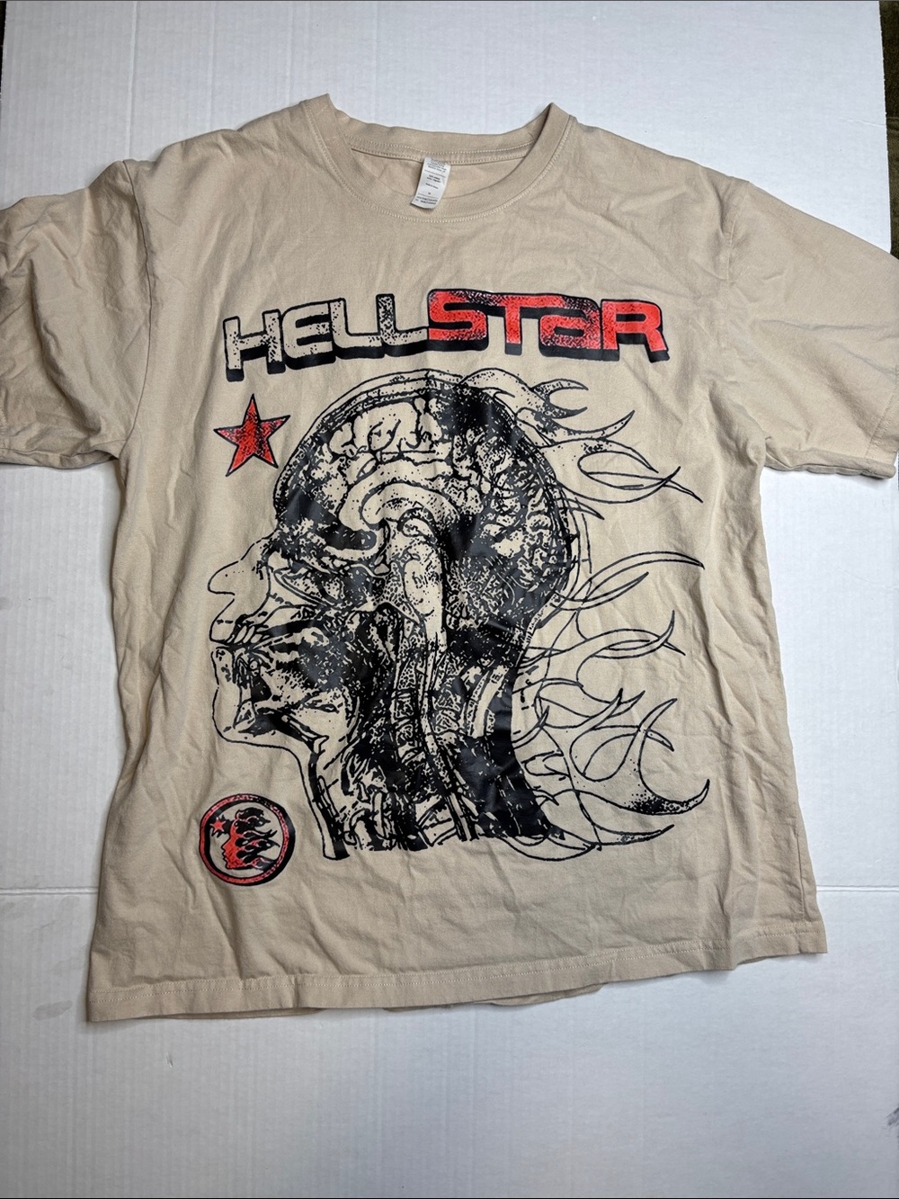 Short sleeve tee shirt, Hellstar graphics, unisex medium.